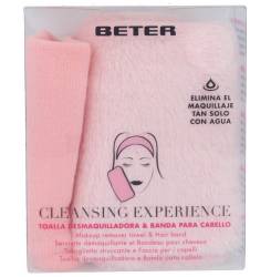 CLEANSING EXPERIENCE toalla desmaquilladora + banda cabello 2 u