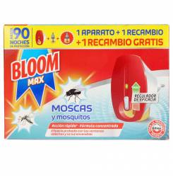 BLOOM MAX MOSCAS & MOSQUITOS apto.eléctrico + 2 recargas 3 u
