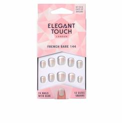 FRENCH bare nails with glue square #144-XS 24 u