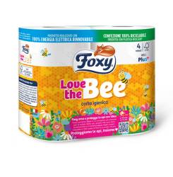 LOVE THE BEE papel higiénico 3 capas 4 rollos